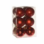 Decoration & Design Karácsonyfa gömb műanyag 6 cm 3 féle 12 db (DD63106)