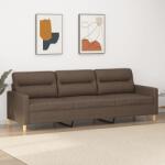 vidaXL Canapea cu 3 locuri, taupe, 210 cm, material textil (348814) Canapea