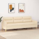 vidaXL Canapea cu 3 locuri, crem, 210 cm, material textil (348809) Canapea