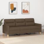 vidaXL Canapea cu 3 locuri, maro, 180 cm, material textil (348802) Canapea