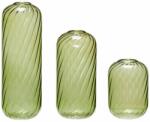 Hübsch Vază FLEUR, set de 3 buc, verde, Hübsch