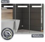 Miadomodo Tükörszekrény LED világítással 90 x 65 cm (SPSCHK02)