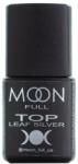 Moon Full Top coat gel-lac, fără efect lipicios - Moon Full Top Leaf Silver 8 ml