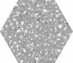  22x25 Code Vence silver terazzo gres hexagon padlólap