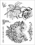 Viva Decor Pecsételő szilikon, 14x18 cm - Virágszív, rózsa