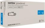 Mercator Medical SANTEX latex púderes (S) kesztyű, fehér, 100 db