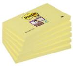 3M "Super Sticky" 76x127 mm 6x90 lapos sárga öntapadó jegyzettömb csomag (70005197895)