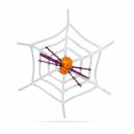 Family Pókháló pókkal - halloween-i dekoráció - fehér (58101)