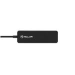 TELLUR TLL321021 USB Type-C, 4 x USB 3.0, 5V, 900mA fekete USB Hub (321021)