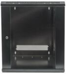 Manhattan Intellinet fali szekrény, 19, 9U/600mm, üvegajtó, egyszekciós, fekete (711791) - easy-shop