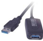 PremiumCord ku3rep5 USB 3.0 5m fekete átjátszó és hosszabbító kábel (ku3rep5)