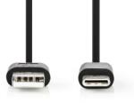 Nedis CCGP60600BK01 USB kábel 0, 1 M USB 2.0 USB-C USB-A Fekete (CCGP60600BK01)