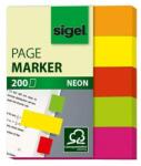 Sigel "Neon Mini" 12x50 mm papír vegyes színű jelölőcímke (5x40 lap) (HN655)