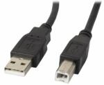 Lanberg USB-A M USB-B M 2.0 cable 0.5m black ferrite (CA-USBA-11CC-0005-BK)