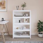 vidaXL Bibliotecă, alb, 80x35x126 cm, lemn masiv de pin (821685) Biblioteca