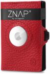 Slimpuro ZNAP Airtag Wallet, 8 carduri, compartiment pentru monede, 8, 9 x 1, 5 x 6, 3 cm (L x Î x l), protecție RFID (ZNAPAirRedGrained8) (ZNAPAirRedGrained8)