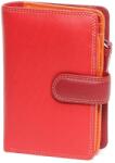 VISCONTI piros női bőr pénztárca (RB-51 Red Multi Rainbow)