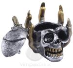  VD Hamutartó+fedél kerám. Koponya-kéz