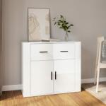 vidaXL Servantă, alb extralucios, 80x33x70 cm, lemn prelucrat (816570) Comoda