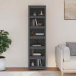 vidaXL Bibliotecă, gri, 50x35x183 cm, lemn masiv de pin (821721) Biblioteca