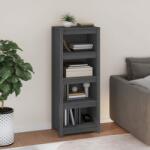 vidaXL Bibliotecă, gri, 50x35x125, 5 cm, lemn masiv de pin (821711) Biblioteca