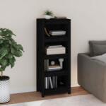 vidaXL Bibliotecă, negru, 50x35x125, 5 cm, lemn masiv de pin (821713) Biblioteca
