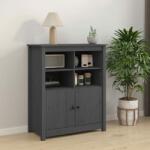 vidaXL Servantă, gri, 83x41, 5x100 cm, lemn masiv de pin (821514) Comoda