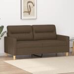 vidaXL Canapea cu 2 locuri, maro, 140 cm, material textil (348794) Canapea