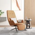 vidaXL Scaun de relaxare cu suport picioare, gri taupe, microfibră (3097699)
