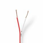 Nedis Hangszóró kábel | 2x 0.75 mm2 | CCA | 100.0 m | Kerek | PVC | Fehér | Zsugor csomagolás (CAGW0750WT1000)