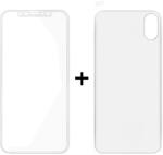 REMAX Протектор от закалено стъкло /Tempered Glass/ и гръб Remax Caesar, за Apple iPhone X смартфон, бял (df52326)