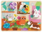 Tooky Toy Tooky Toy: Puzzle incastru de lemn, cu forme ușor de prins - Animale de companie (TH635) Puzzle