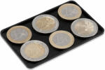 Slimpuro Coin Card, carcasă de monede pentru portofel subțire, depozitarea monedelor, 13 grame, aluminiu (VC-D647-YIXS) (VC-D647-YIXS) - klarstein