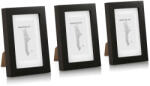 Casa Chic Brighton, rame pentru fotografii, set de 3 rame, sticlă, 10 x 15 cm cu suport, lemn adevărat (CL-4X6-3-BLK) (CL-4X6-3-BLK) - klarstein