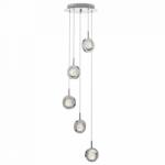 där lighting group Lampa suspendata Livia 5 Light Cluster Pendant Polished Chrome Glass LED (LIV0550 DAR LIGHTING)