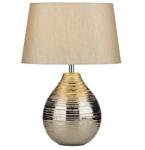 där lighting group Veioza Gustav Small Table Lamp Silver With Shade (GUS4032 DAR LIGHTING)