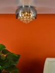 där lighting group Lampa tavan Aviel 5 Light Flush Smoked Shade With Clear Glass Droppers (AVI5410 DAR LIGHTING)