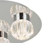 där lighting group Plafoniera Zondra Bathroom 3 Light Flush Polished Chrome Glass LED IP44 (ZON5350 DAR LIGHTING)
