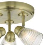 där lighting group Plafoniera Cedric Bathroom 3 Light Spotlight Antique Brass Glass IP44 (CED7675 DAR LIGHTING)