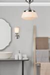där lighting group Plafoniera Caden Bathroom Semi Flush Polished Chrome Opal Glass IP44 (CAD0150 DAR LIGHTING)