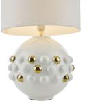 där lighting group Veioza Sphere Table Lamp Gloss White & Gold With Shade (SPH422 DAR LIGHTING)