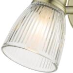 där lighting group Aplica Cedric Bathroom Single Wall Spotlight Antique Brass Glass IP44 (CED0775 DAR LIGHTING)