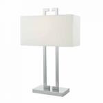 där lighting group Veioza Nile Table Lamp Polished Chrome With Shade (NIL4250 DAR LIGHTING)