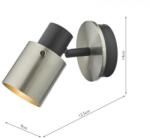 där lighting group Corp de iluminat tip spot Ryan Single Wall Spotlight Brushed Nickel Matt Black (RYA0738 DAR LIGHTING)