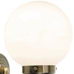 där lighting group Aplica Barclay Bathroom Wall Light Antique Brass Opal Glass IP44 (BAR0775 DAR LIGHTING)