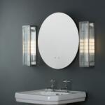 där lighting group Aplica Keegan Large Bathroom Wall Light Polished Stainless Steel Glass IP44 (KEE5044 DAR LIGHTING)