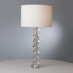 där lighting group Veioza Mina Table Lamp Polished Chrome & Crystal With Shade (MIN4208 DAR LIGHTING)