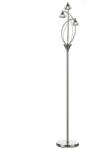 där lighting group Lampadar de podeaLuther 3 Light Floor Lamp Satin Chrome Crystal (LUT4946 DAR LIGHTING)