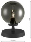 där lighting group Veioza Esben Touch Table Lamp Matt Black With Smoked Glass (ESB4122-01 DAR LIGHTING)