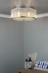 där lighting group Plafoniera Zeto Bathroom 4 Light Flush Polished Chrome & Acrylic Rods IP44 (ZET0450 DAR LIGHTING)